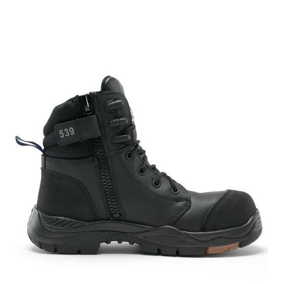 Black boot with visible brand number 539 on a white background