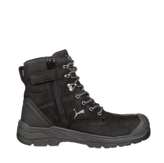 Black Mining compliant Zip Sided Puma 630737 Conquest Black Unisex Composite Safety Boots