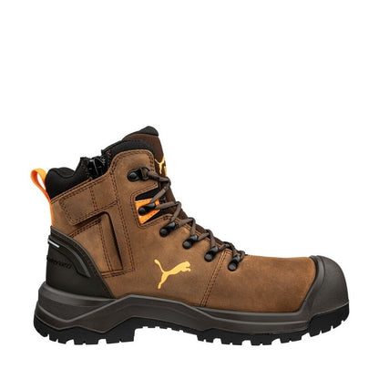 Brown Scuff Cap Zip Side Puma 632717 Iron HD Mid Brown Safety Boot