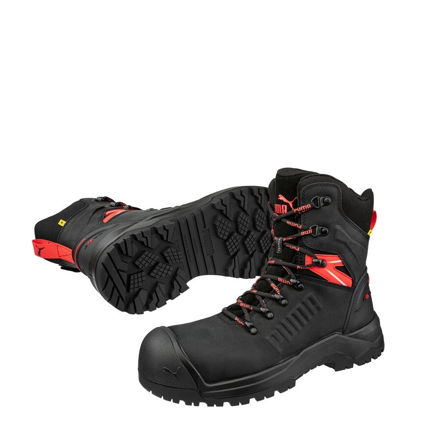 Black Steel toe zip sided Puma 632777 Iron HD 8 Safety Boots