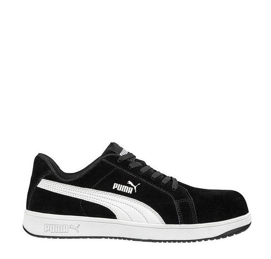 Black Suede Basketball style Puma 640017 Iconic Suede Black Composite Safety Shoes