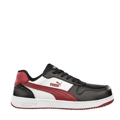 Black and Red Airport Friendly Puma 640207 Frontcourt Low Composite Safety Shoes