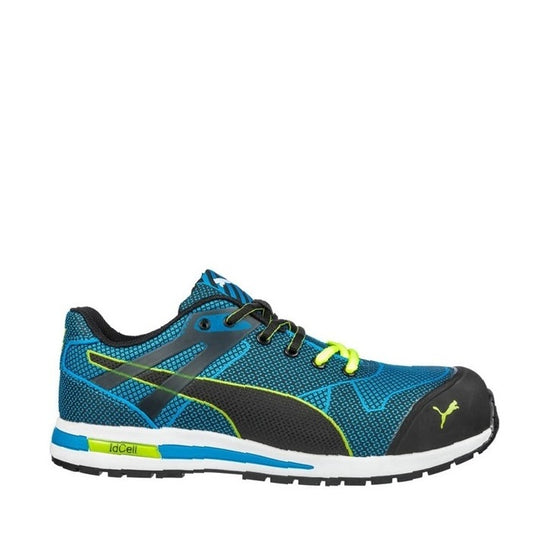 Blue and black Lightweight Slip resistant Puma 643067 Blaze Knit Composite Safety Jogger