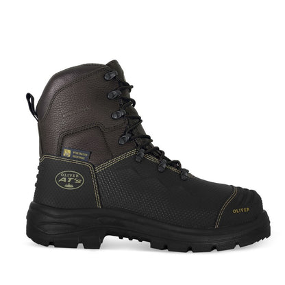 Oliver 65-490Z Brown 150Mm Zip Side Waterproof Safety Boot With Penetration Protection