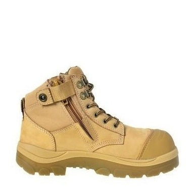 Wheat Coloured wide Fit toe Wide Load 690WZN Wheat 6 Zip Side Non Safety Boots
