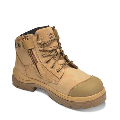 Wheat zip sided scuff cap Wide Load 690WZC Wheat 6 Zip Side Composite Safety Boot