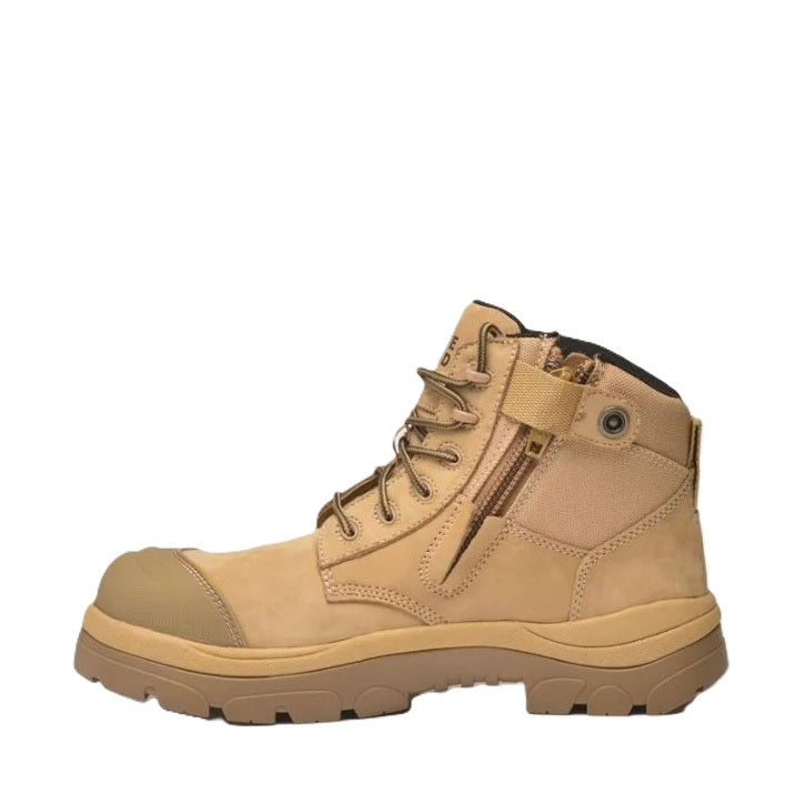 Wide Load 690WZC Wheat 6 Zip Side Composite Safety Boots
