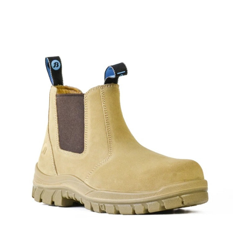 Sand Brown Steel Toe  Slip Resistant Bata 703-80514 Mercury Safety Slip-On