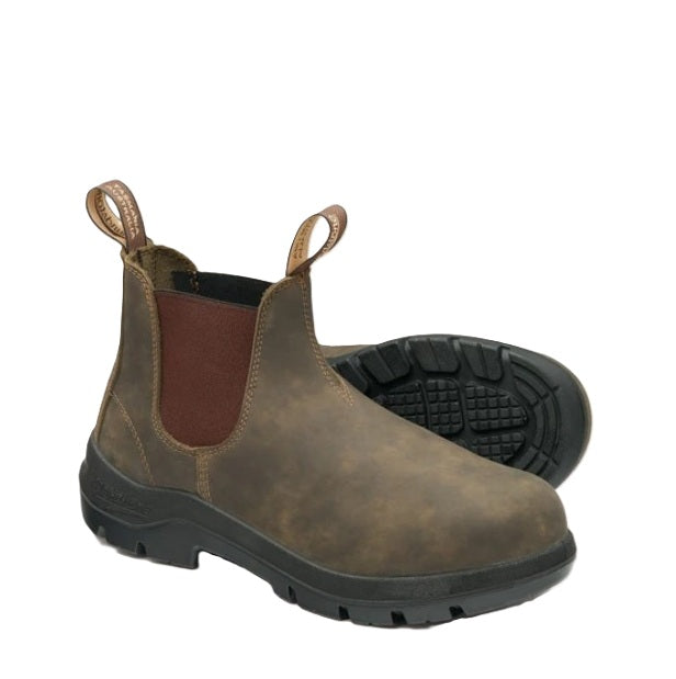 Blundstone 730 WorkLife Rustic Brown Elastic Side Boots - Rustic Brown - Pair Angled View
