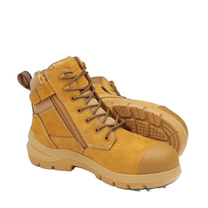 Blundstone 7560 DuraFit Wheat Nubuck 150mm Zip Side Safety Boot