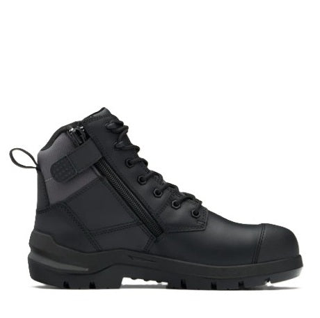 Blundstone 7561 DuraFit Black Nubuck 150mm Zip Side Safety Boots