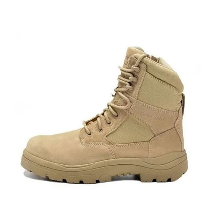 Wide Load 790SZN 8 Inch Sand Soft Toe Zip/ Lace Up Non Safety Boots