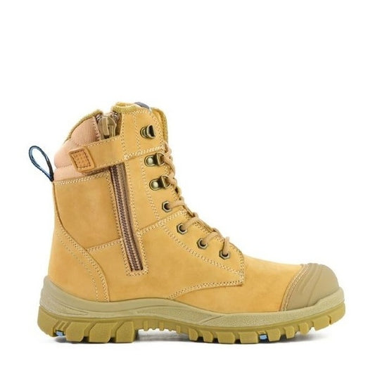 Wheat Steel Cap Bata 804-80851 Defender Wheat Zip Side Safety Boot
