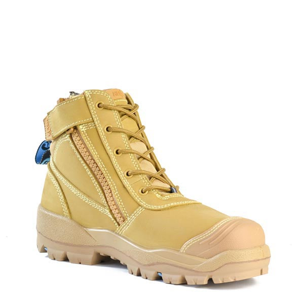 Wheat Steel Toe Bump cap Bata 804-88008 Horizon Ultra Zip Safety Boot