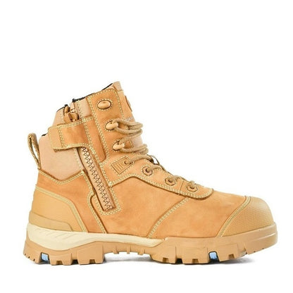 Zip Sided Wheat Steel Toe Cap Bata 804-88830 Avenger Safety Boot