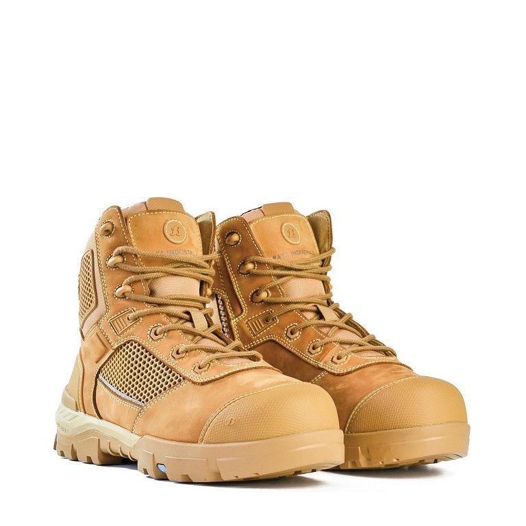 Zip Sided Wheat Steel Toe Cap Bata 804-88830 Avenger Safety Boot