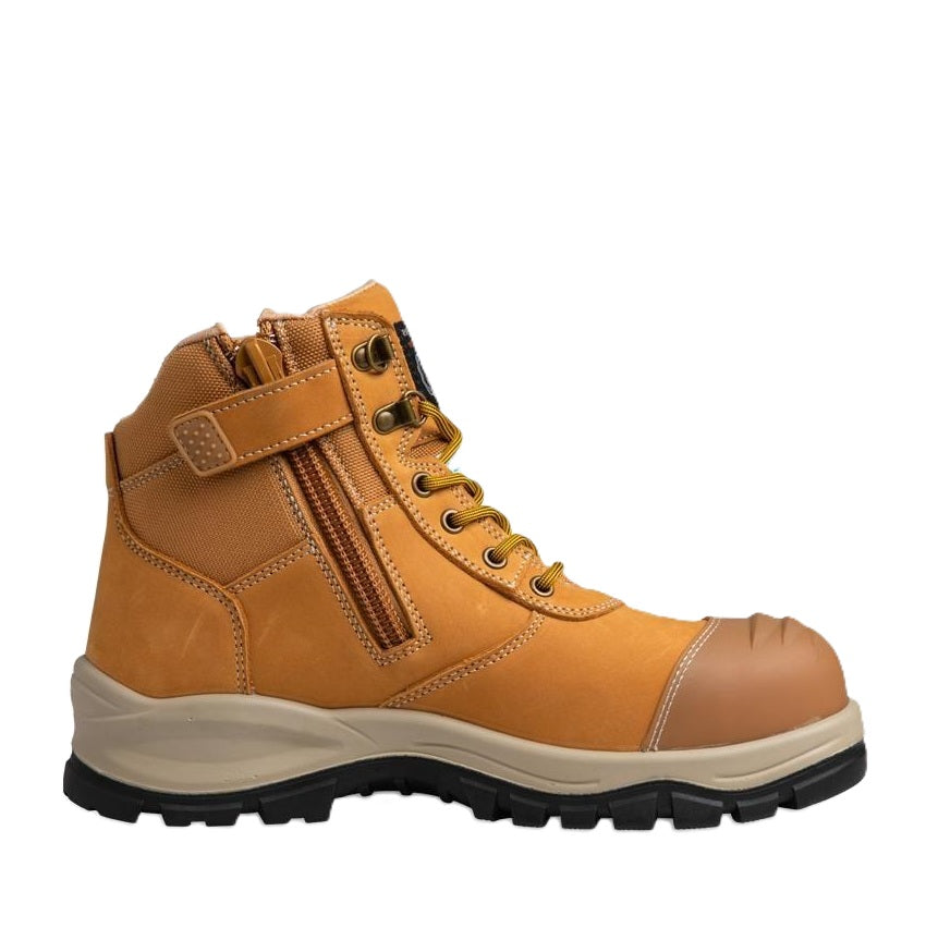 Mens Wheat air foam comfortable inner sole scanner friendly toe trades and industry boot Skechers 888028 Mens SKS Work Comp Toe Safety Boots 