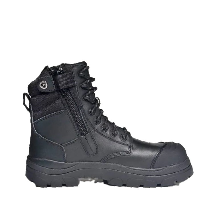 Black tactical Airport friendly Wide Load 890BZC Black 8 Zip Side Composite Safety Boots