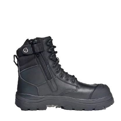 Black tactical Airport friendly Wide Load 890BZC Black 8 Zip Side Composite Safety Boots