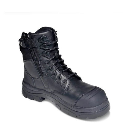 Black wide fitting Wide Load 890BZC Black 8 Zip Side Composite Safety Boots