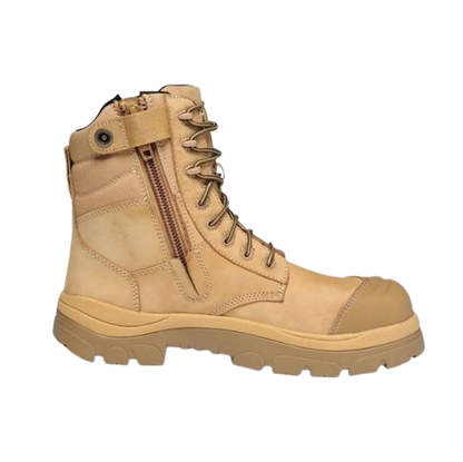 Wide Load 890WZ Wheat 8" Zip Side Safety Boot