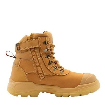 Wheat zip sided Blundstone 9099 Unisex Rotoflex Zip Side Safety Waterproof Boots