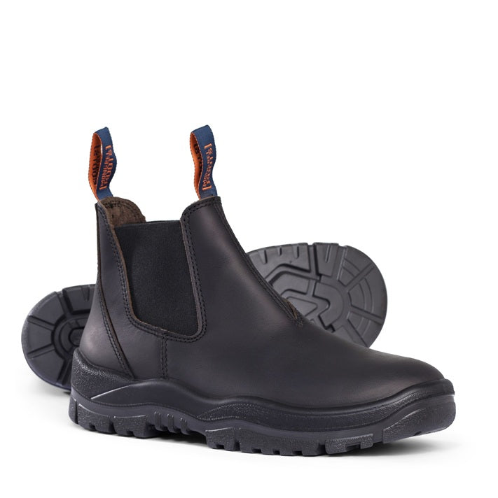 Mongrel DISCONTINUED 916020 Black Kip Non Safety V-Cut Elastic Sided Boot