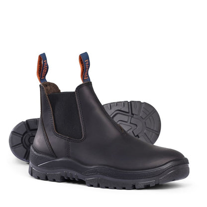 Mongrel DISCONTINUED 916020 Black Kip Non Safety V-Cut Elastic Sided Boot