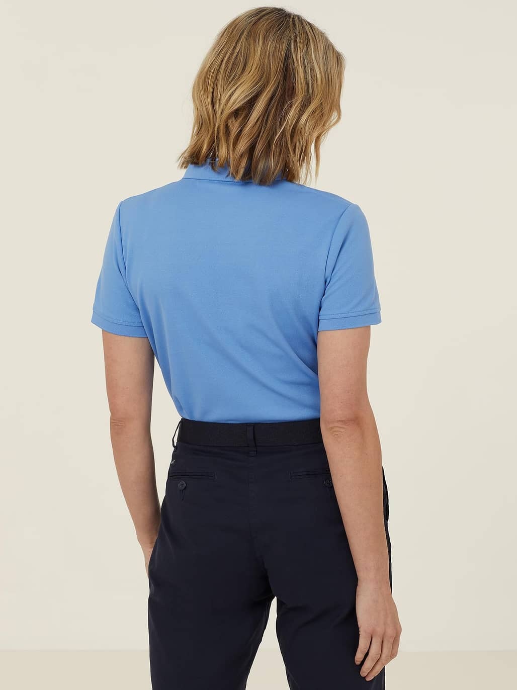 NNT CATU58 Ladies S/S Polo Light Blue Corporate/Active Women's Polo - Back