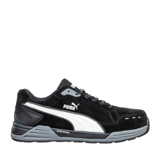 black and White Metal Free Slip Resistant Puma 644657 Airtwist Black/White Composite Safety Jogger