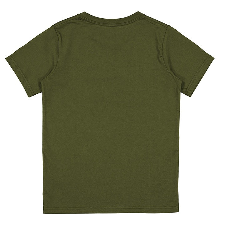 Green t-shirt on a white background