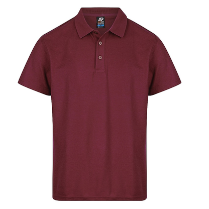 Aussie Pacific N1312 Hunter Mens Polo, maroon, professional everyday, front view