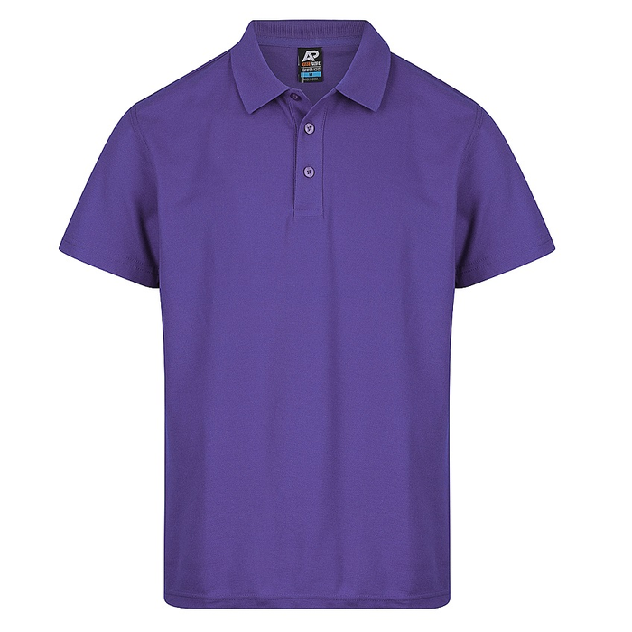 Aussie Pacific N1312 Hunter Mens Polo, purple, front view, comfortable