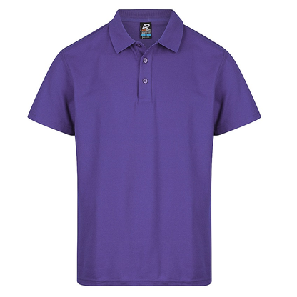 Aussie Pacific N1312 Hunter Mens Polo, purple, front view, comfortable