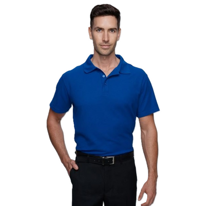 Aussie Pacific N1312 Hunter Mens Polo, lifestyle model view, royal blue polo