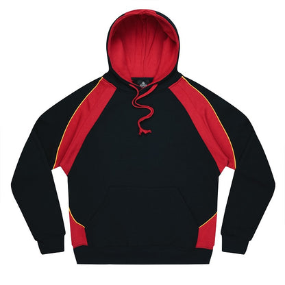 Black and red with gold contrast piping professional fitness sports Aussie Pacific N1509 Huxley Mens Hoodie