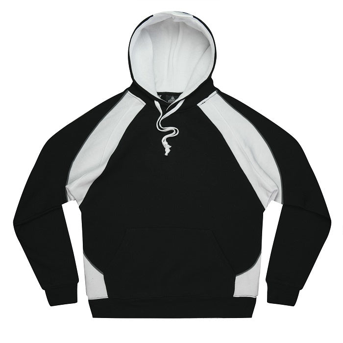 Mens black with white panels classic fit Aussie Pacific N1509 Huxley Mens Hoodie