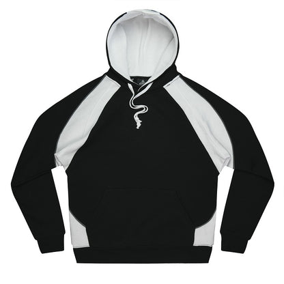 Mens black with white panels classic fit Aussie Pacific N1509 Huxley Mens Hoodie