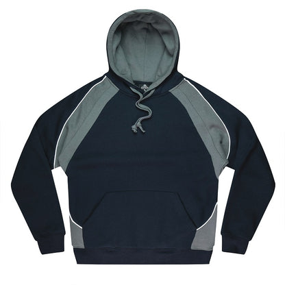 Mens navy and grey with contrast piping, warm cotton blend Aussie Pacific N1509 Huxley Mens Hoodie