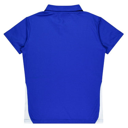 Aussie Pacific N2305 Ladies Paterson Polo royal white rear
