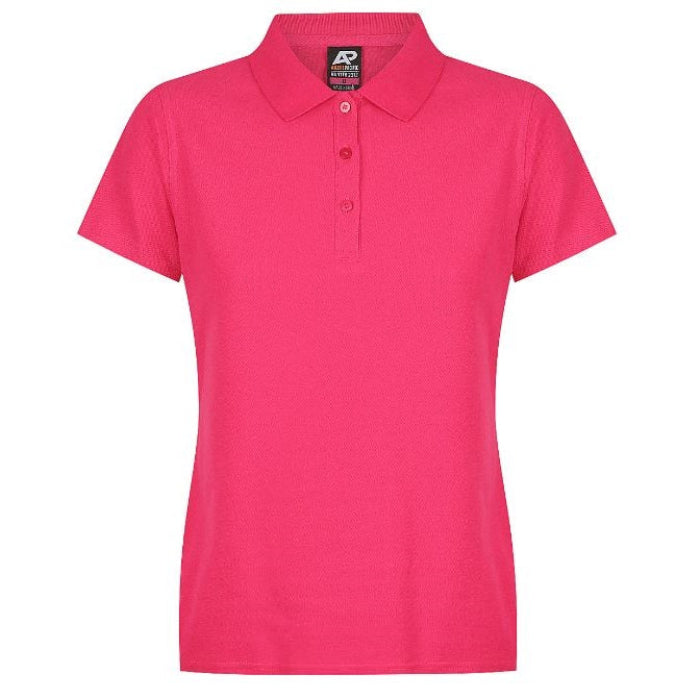 Aussie Pacific N2312 Hunter Ladies Polo fuchsia front view