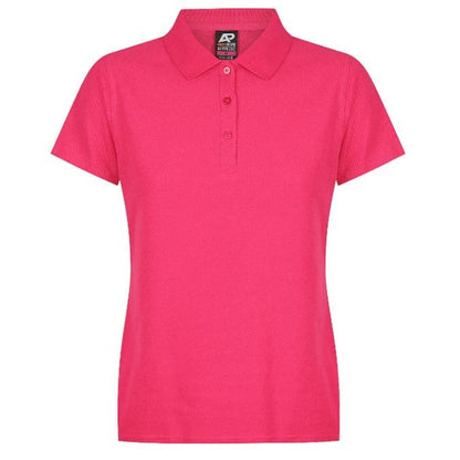 Aussie Pacific N2312 Hunter Ladies Polo fuchsia front view