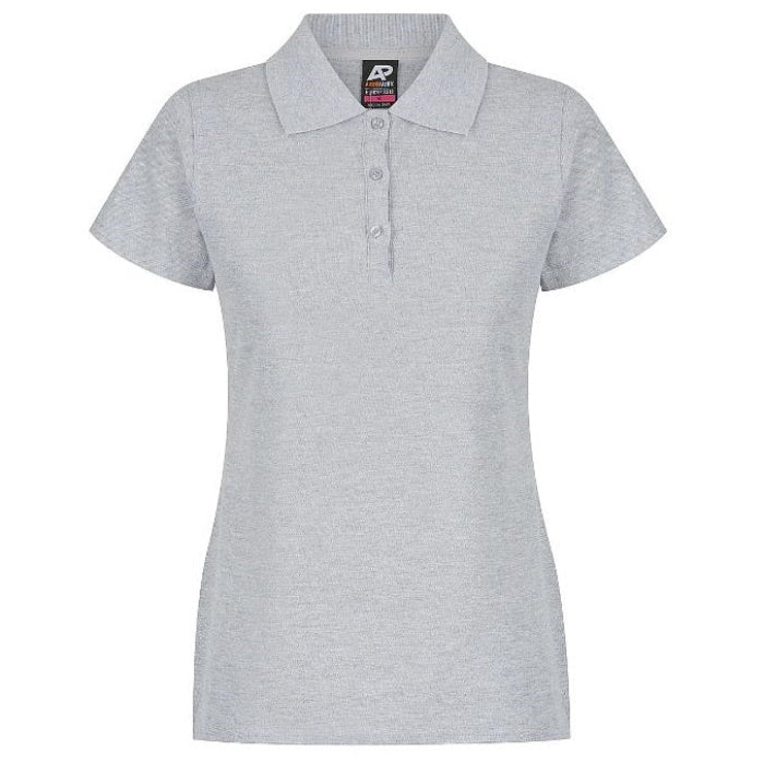 Aussie Pacific N2312 Hunter Ladies Polo Grey Marle Front View
