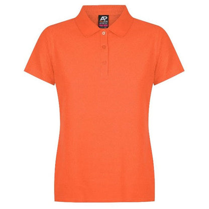Aussie Pacific N2312 Hunter Ladies Polo Orange - Front View