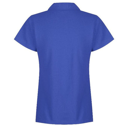 Aussie Pacific N2312 Hunter Ladies Polo Royal - Royal Blue - Back View