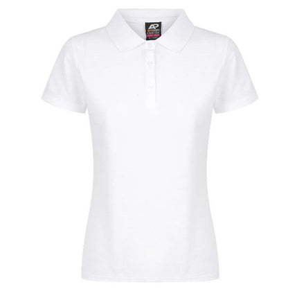 Aussie Pacific N2312 Hunter Ladies Polo White - Front View