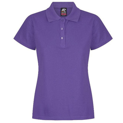 Aussie Pacific N2312 Hunter Ladies Polo purple front view