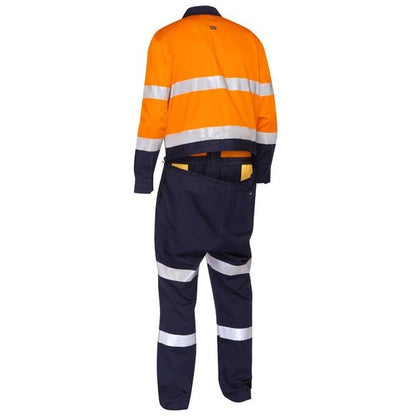 Bisley BC6066T Taped Hi Vis Work Coverall with Waist Zip Opening