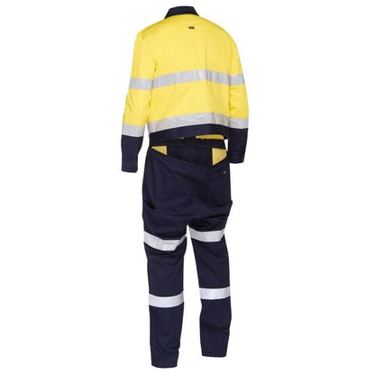 Bisley BC6066T Taped Hi Vis Work Coverall with Waist Zip Opening