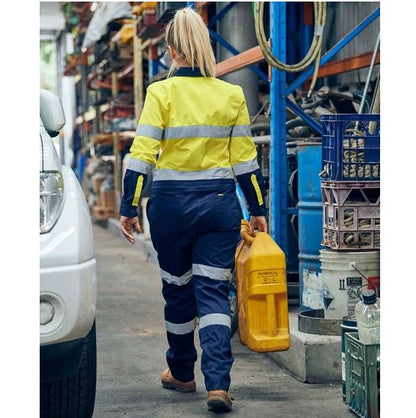 Bisley BCL6066T Womens Taped HiVis Cotton Drill Coverall